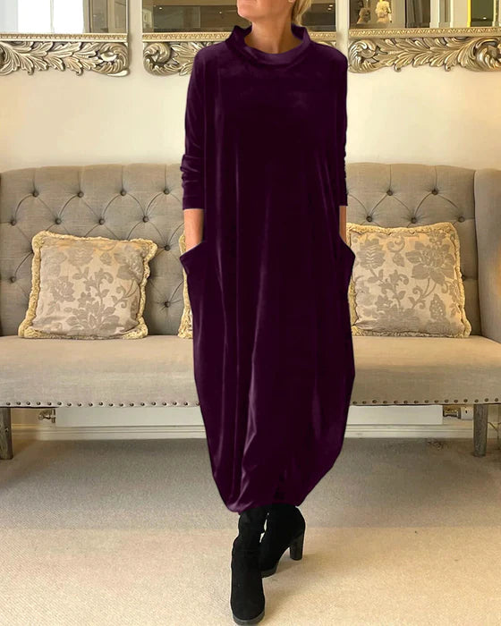 Robe d'hiver longue et élégante à la mode