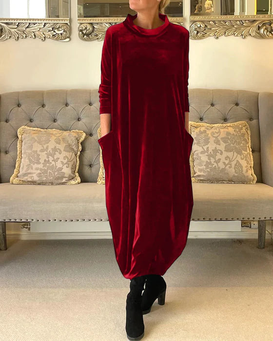 Robe d'hiver longue et élégante à la mode