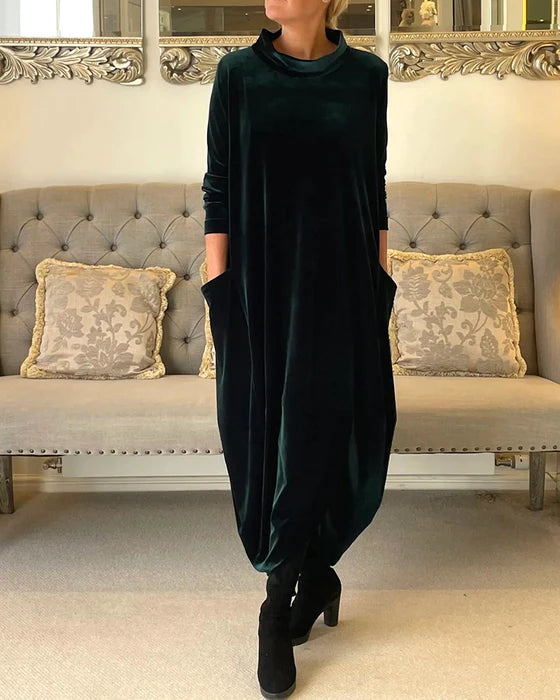 Robe d'hiver longue et élégante à la mode