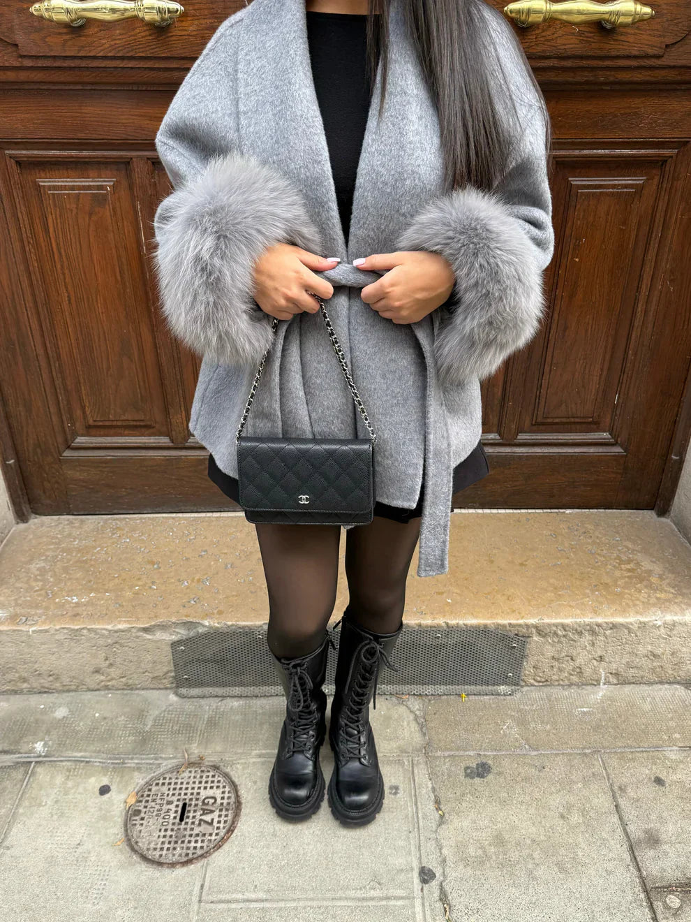 Manteau de luxe en fausse fourrure