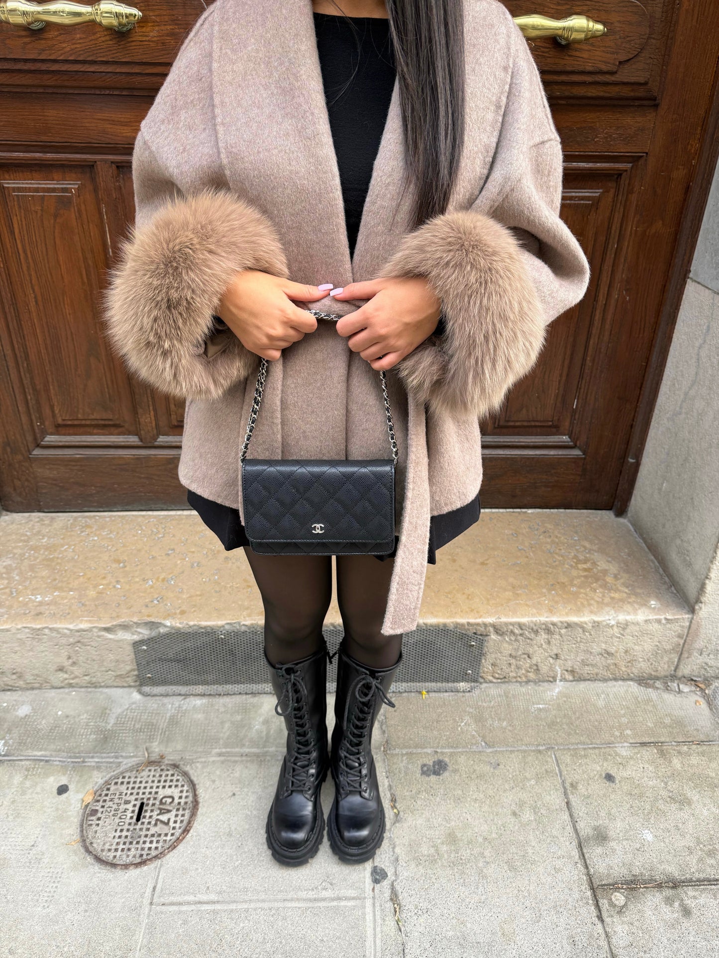 Manteau de luxe en fausse fourrure