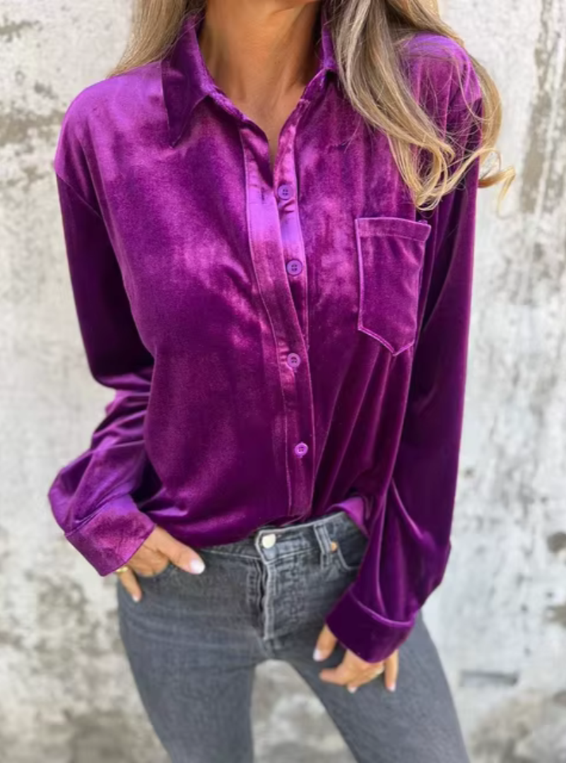 Blouse en velours soignée