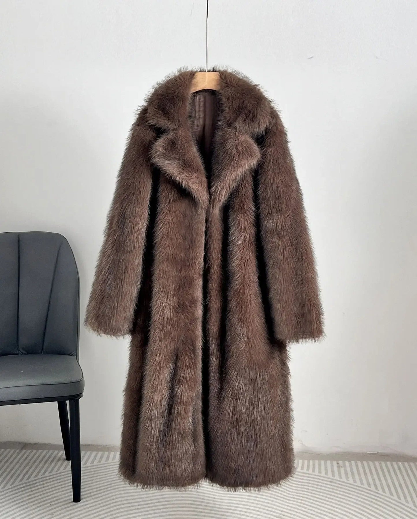 Manteau polyvalent en fausse fourrure