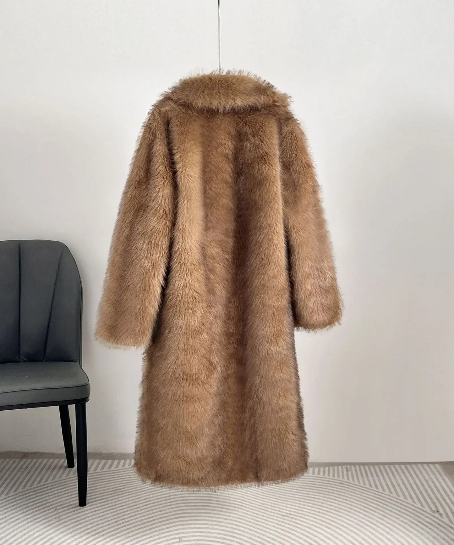 Manteau polyvalent en fausse fourrure