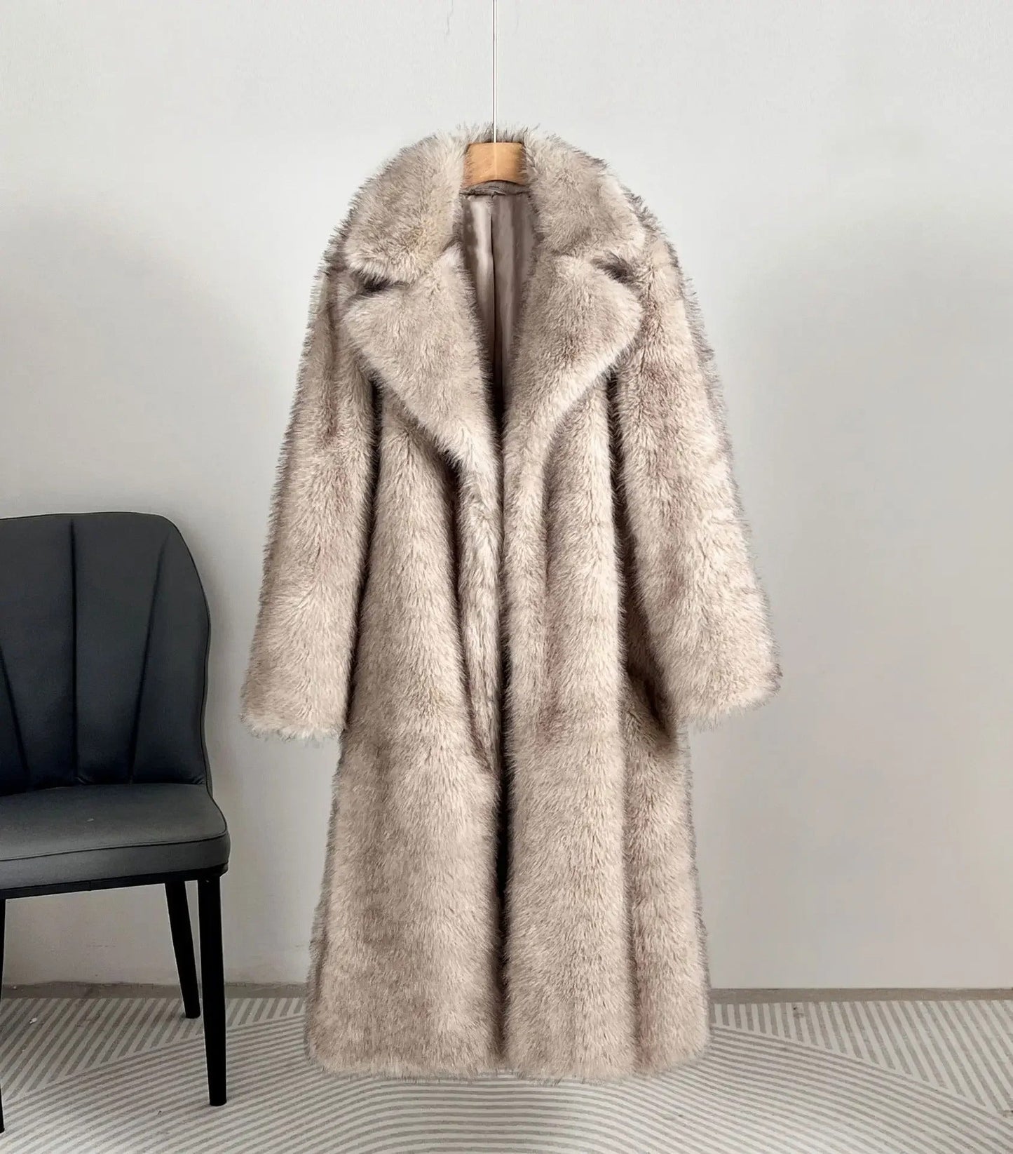 Manteau polyvalent en fausse fourrure