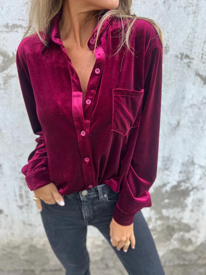 Blouse en velours soignée