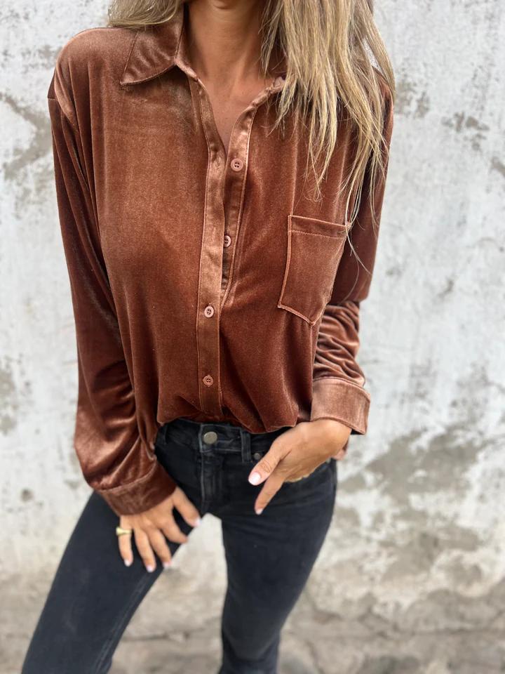 Blouse en velours soignée
