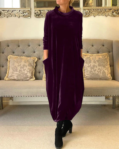 Robe d'hiver longue et élégante à la mode