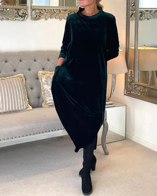 Robe d'hiver longue et élégante à la mode
