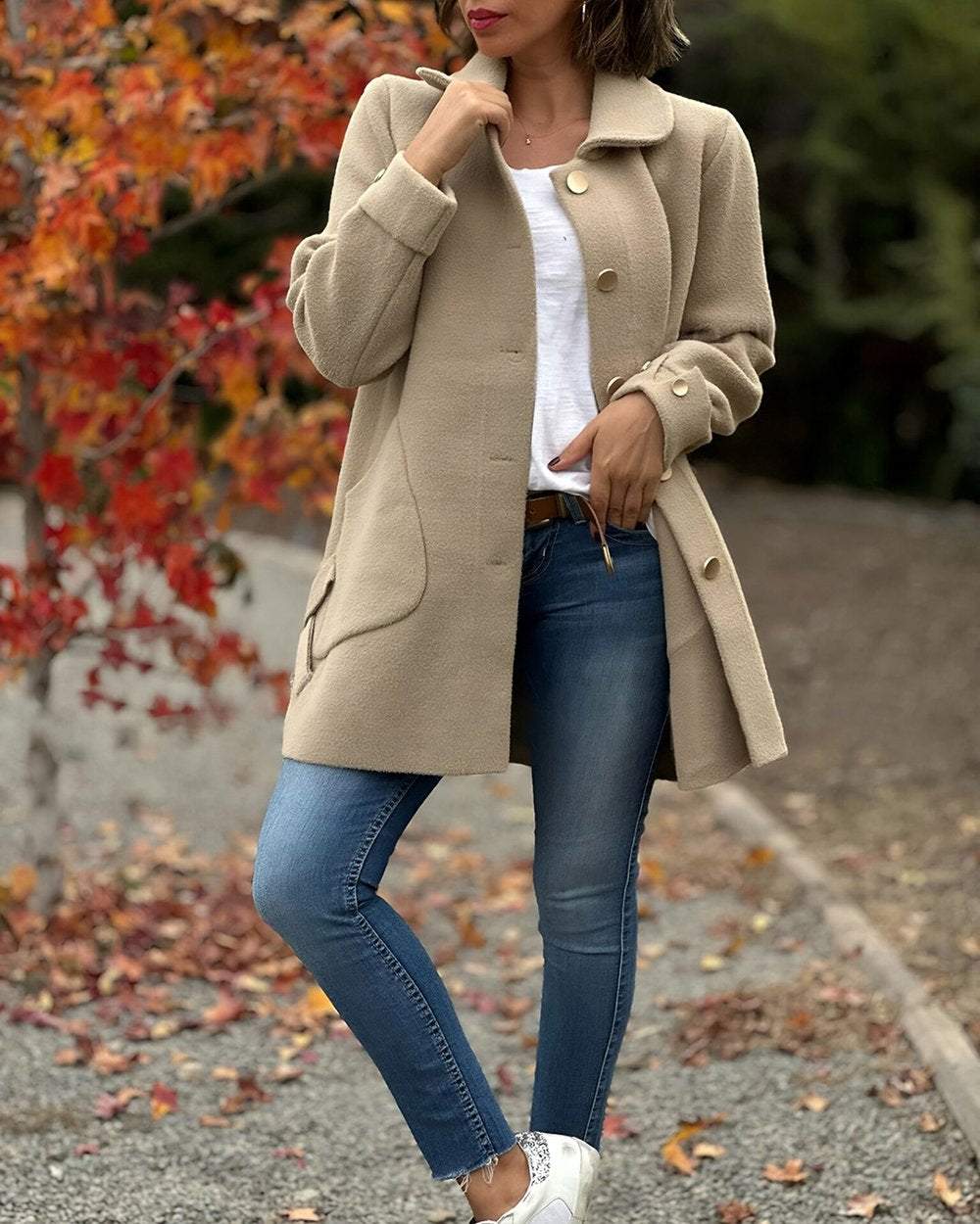 Veste confortable avec boutons