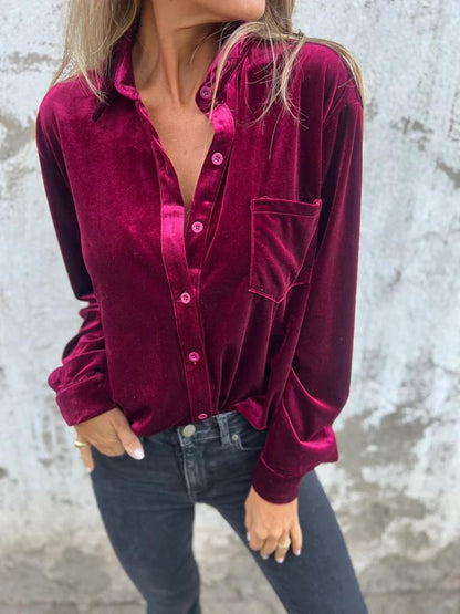 Blouse en velours soignée