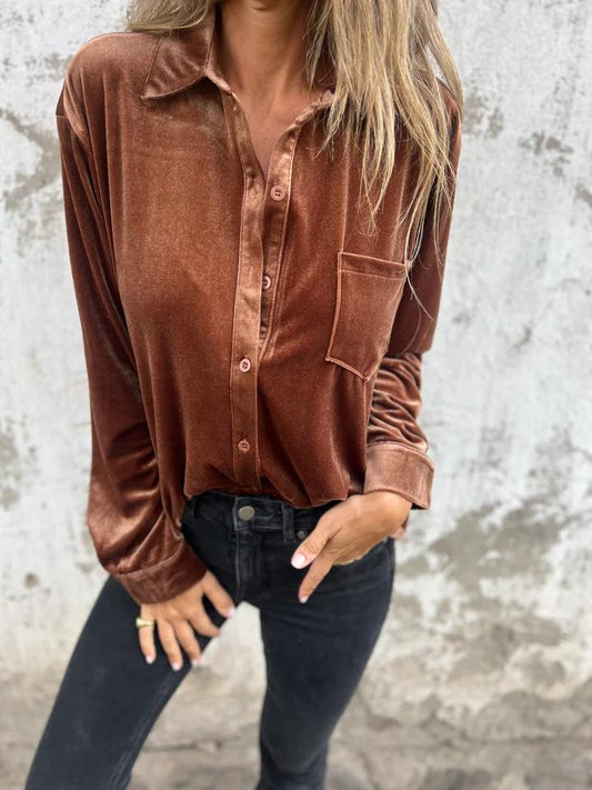 Blouse en velours soignée